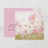 Blessings Thank You Card Feestdagenkaart (Voorkant / Achterkant)