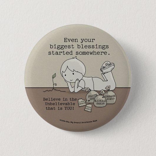 Blessings zijn ergens begonnen ronde button 5,7 cm (Voorkant)