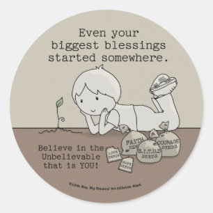 Blessings zijn ergens begonnen ronde sticker