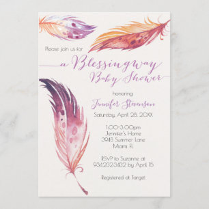 Blessingway Baby shower Invitation Kaart