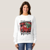 Blessom Red Truck Vintage kerstboom Trui (Voorkant volledig)