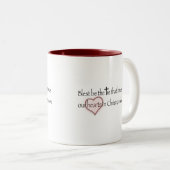 Blest Be het Stropdas dat Christelijke Hymne bindt Tweekleurige Koffiemok (Voorkant rechts)