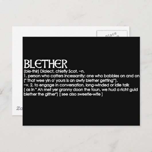 Blether Briefkaart (Voorkant / Achterkant)