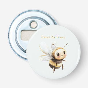 Bleu Bleek Zo Zoet Als Honing Schattig Gelukkig Bi Button Flesopener