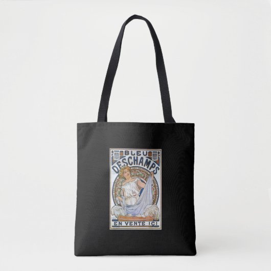 "BLEU DESCHAMPS" ALPHONSE MUCHA TOTE BAG (Voorkant)