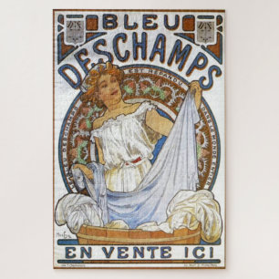 Bleu Deschamps van Alphonse Mucha Legpuzzel