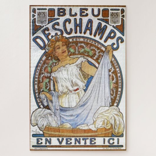 Bleu Deschamps van Alphonse Mucha Legpuzzel (Verticaal)