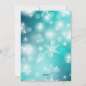 Bleu Kerstwinter Snowflake Flat Holiday Card Feestdagenkaart (Achterkant)