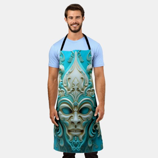 Bleu Mask Schort (Gedragen)