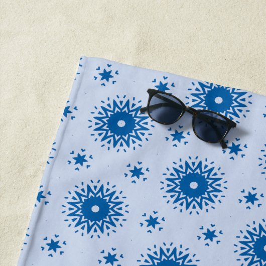Bleu Summer Beach Handdoek (In situ)