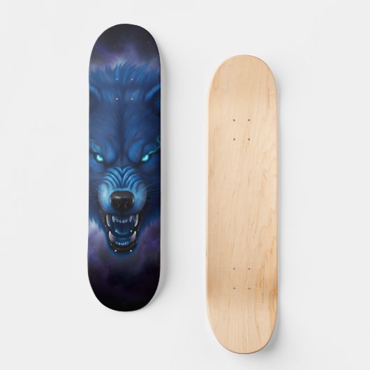 Bleu wolf  Skateboard  (Voorkant)