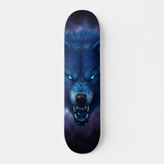 Bleu wolf  Skateboard  (Voorkant)