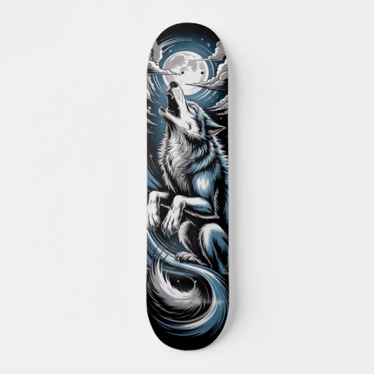 Bleu Wolf Skateboard design (Voorkant)