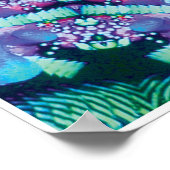 Bleus Kinetic Collage Kaleidoscoop Poster (Hoek)