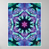 Bleus Kinetic Collage Kaleidoscoop Poster (Voorkant)