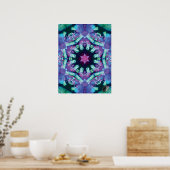Bleus Kinetic Collage Kaleidoscoop Poster (Keuken)