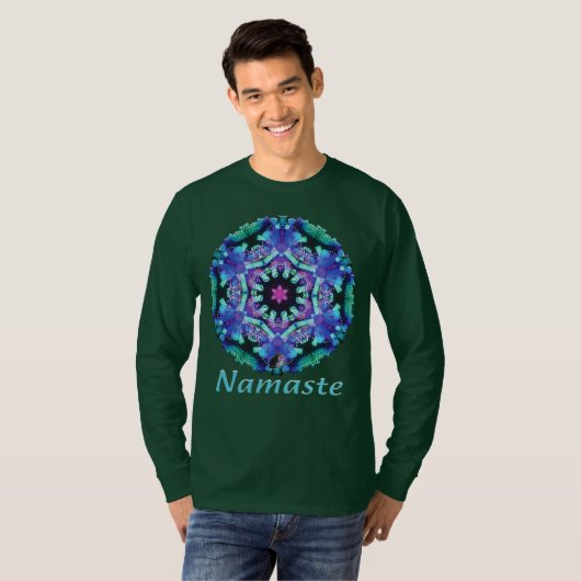 Bleus Namaste Kaleidoscoop T-shirt (Voorkant volledig)