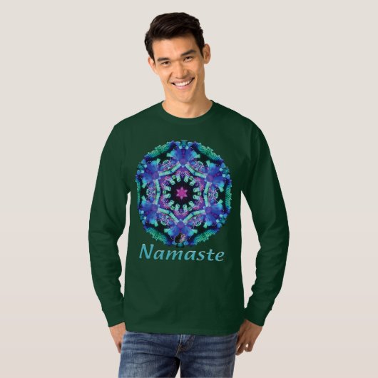 Bleus Namaste Kaleidoscoop T-shirt (Voorkant volledig)