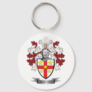Blevins Family Crest Coat of Arms Sleutelhanger