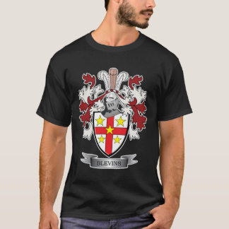 Blevins Family Crest Coat of Arms T-shirt
