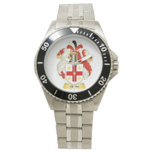 Blevins Family Crest Mannen Roestvrij Steel Watch Horloge
