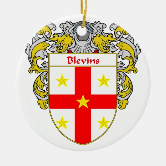 Blevins Wapenbekleding/familiekust Keramisch Ornament (Voorkant)