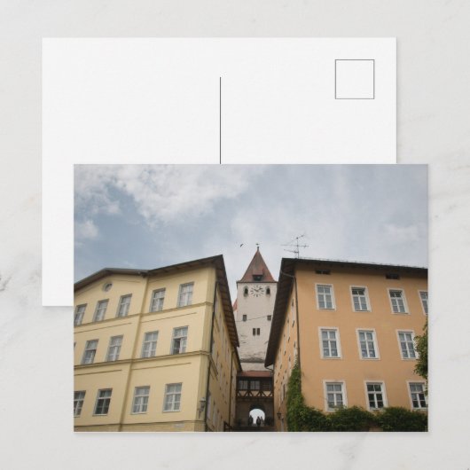 BLICK VON MARKTPLATZ HAAG AUF KLEINEN SCHLOSSTURM BRIEFKAART (Voorkant / Achterkant)