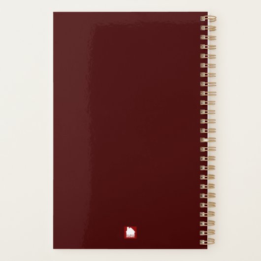 BLIDUL Mijn favoriete recepten donkerrood Planner (Achterkant)