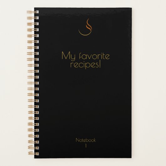 BLIDUL Mijn favoriete recepten zwart Planner (Voorkant)