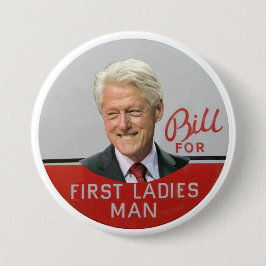 Blii Clinton voor eerste Man dames Ronde Button 7,6 Cm