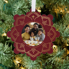 Blij Aanschouwen Wij U | Kerstlied Vakantiefoto Ornament Kaart