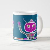 Blij Alien Robot Grote Koffiekop (Voorkant rechts)