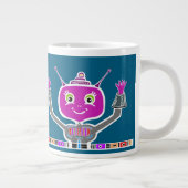 Blij Alien Robot Grote Koffiekop (Rechts)