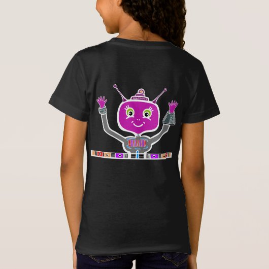 Blij Alien Robot T-shirt (Achterkant)