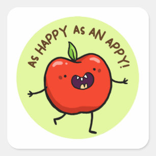 Blij als appy fruit Sticker