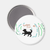 Blij als een Hond! Magneet (Voorkant / Achterkant)