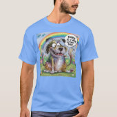 Blij als een hond met twee staarten t-shirt (Voorkant)