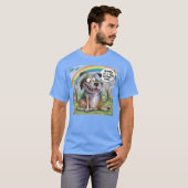 Blij als een hond met twee staarten t-shirt (Voorkant volledig)