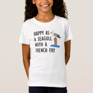 Blij als een meeuw met een frietje t-shirt