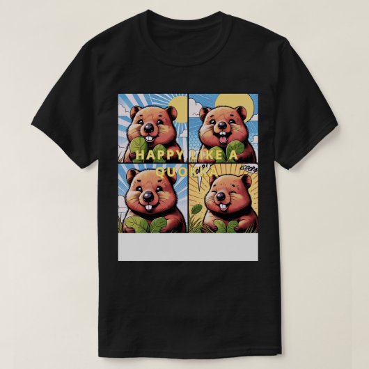 Blij als een Quokka T-shirt (Design voorkant)