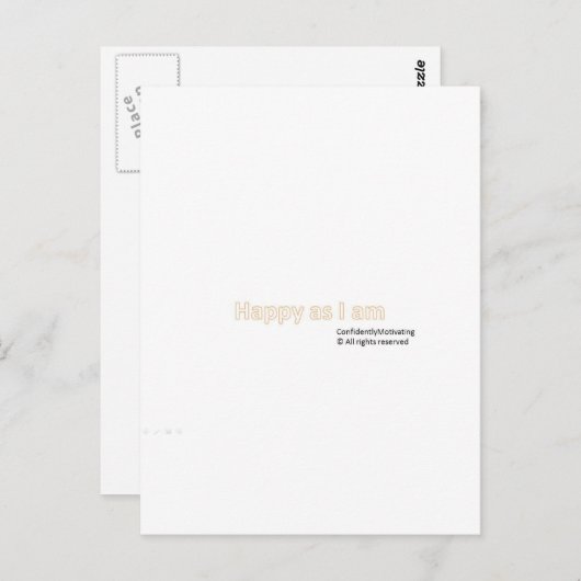 Blij als ik ben briefkaart (Voorkant / Achterkant)