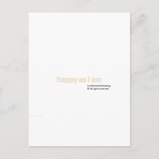 Blij als ik ben briefkaart (Voorkant)