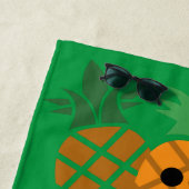 Blij Ananas Ontwerp - Strand Handdoek (In situ)