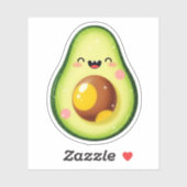 Blij Avocado Sticker – Glimlachend Fruit (Vel)