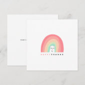 Blij Bedankt Cute Regenboog Dier Persoonlijk (Voorkant / Achterkant)