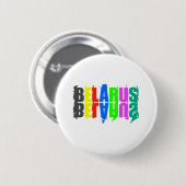 Blij Belarus Kleurrijke Letters Ronde Button 5,7 Cm (Voorkant /achterkant)