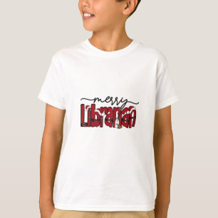 Blij bibliothecaris Kerstmis Boekliefhebber Biblio T-shirt