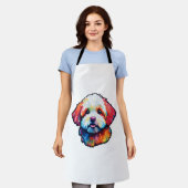 Blij bichon frise schort (Gedragen)