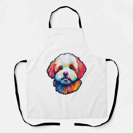 Blij bichon frise schort (Voorkant)