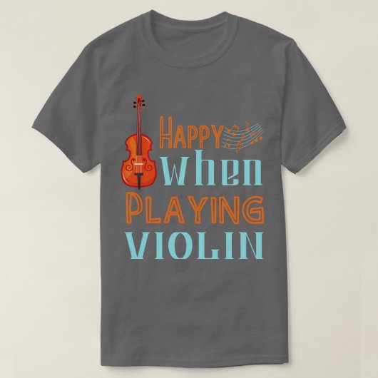 Blij bij het spelen van Viool T-shirt (Design voorkant)